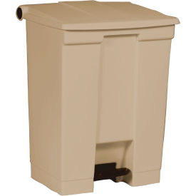 Rubbermaid® Fire Safe Step On Plastic Container, 18 Gallon, Beige - FG614500BEIG