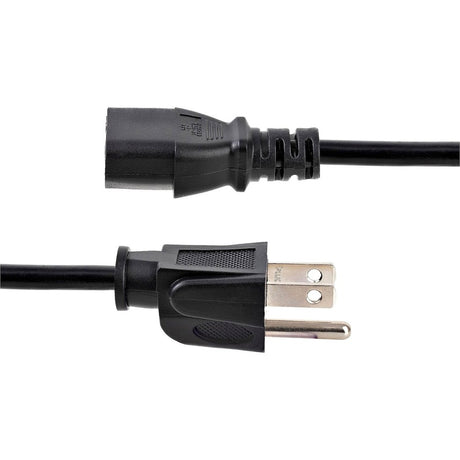 StarTech.com 15ft (4.5m) Computer Power Cord NEMA 5-15P to C13, 10A 125V, 18AWG Black Replacement AC PC Power Cord, TV/Monitor Power Cable