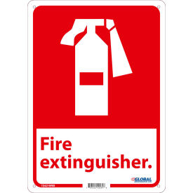 Global Industrial™ Fire Extinguisher Sign 14x10 Rigid Plastic