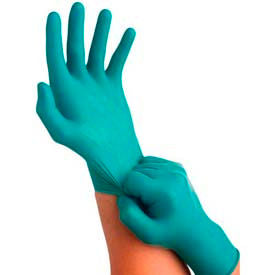 TouchNTuff® 92-500 Industrial Grade Nitrile Disposable Glove Powdered Green 9.5-10 100/Box