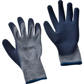 Global Industrial Ultra-Grip Foam Latex Coated Gloves Poly/Cotton Knit Black/Gray XL