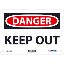Global Industrial™ Danger Keep Out 7x10 Rigid Plastic