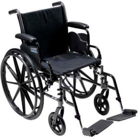 20" Cruiser III Wheelchair Flip Back Detachable Full Arms Elevating Legrests