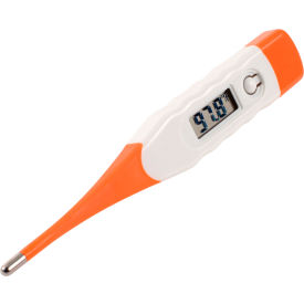 Global Industrial™ Flex-Tip Oral Digital Stick Thermometer Orange