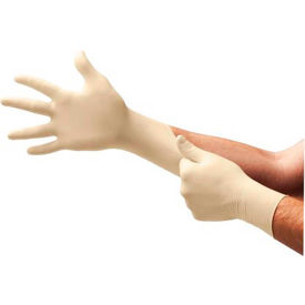 TouchNTuff® 69-318 Medical/Exam Latex Gloves, Powder-Free, Natural, M, 100/Box