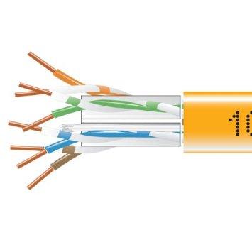 Black Box Cat6 550-mhz Solid Ethernet Bulk Cable - Unshielded (utp), Cmp Plenum, Orange, 1