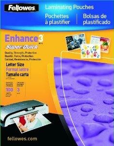 Fellowes, Inc. Laminating Pouch Letter 11.5in X 9in Landscape 3mil 100pk