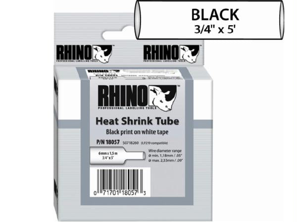 Dymo Rhino 3-4 White Heat Shrink Tubes
