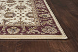 1' x 2' Ivory or Red Floral Vines Area Rug