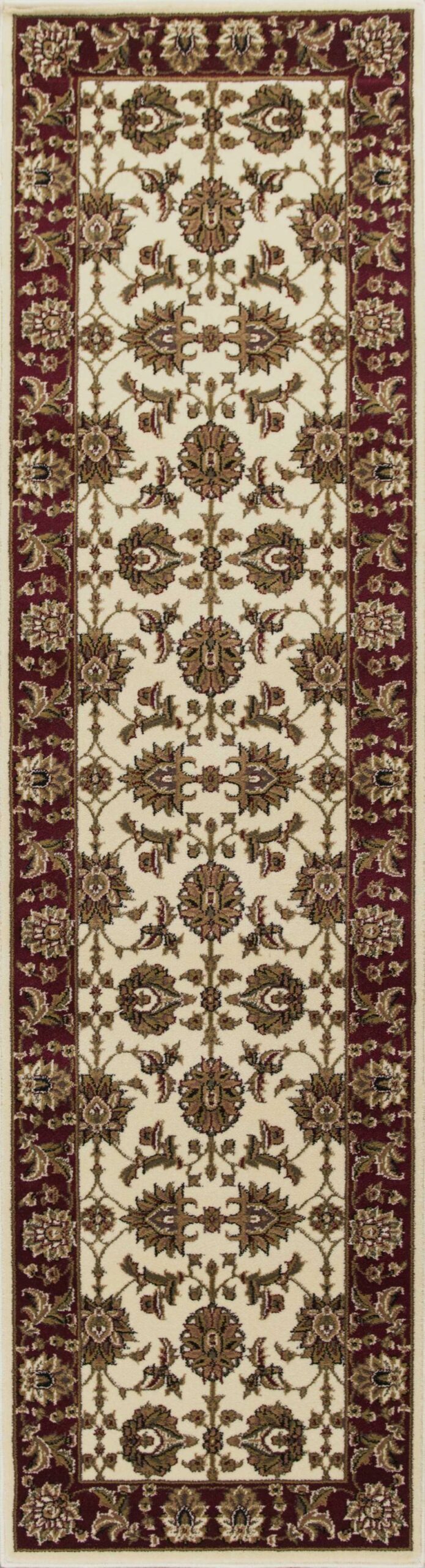 1' x 2' Ivory or Red Floral Vines Area Rug