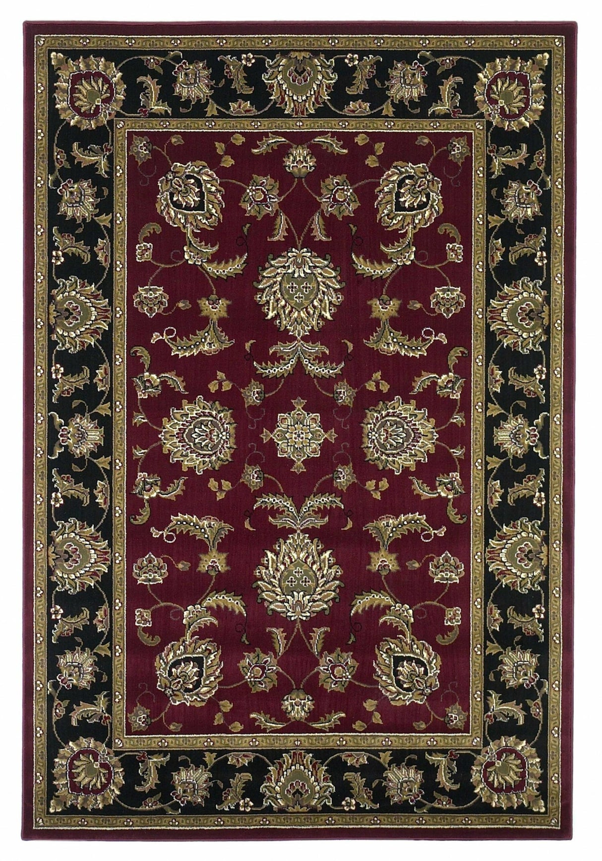 1' x 2' Red or Black Medieval Inspired Area Rug