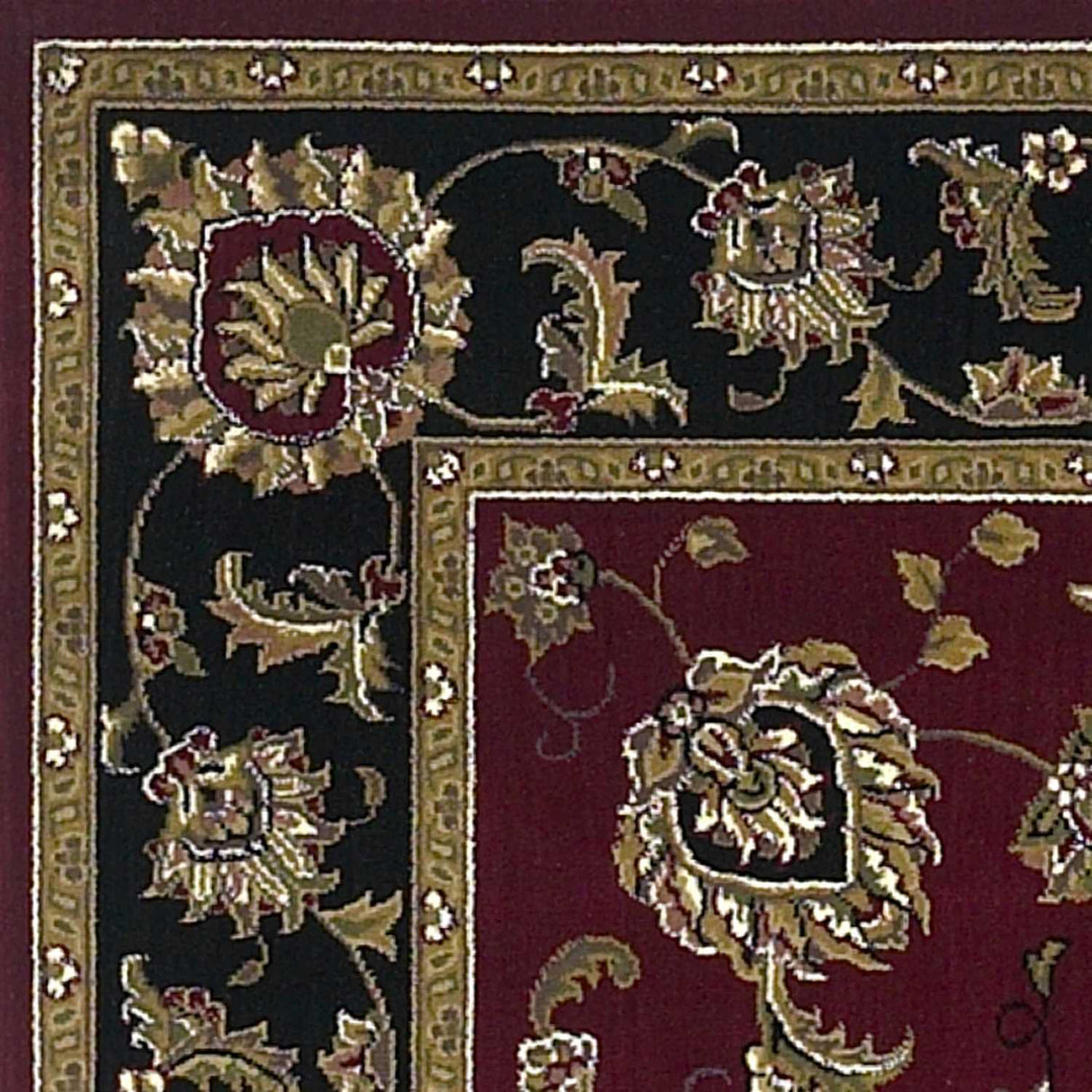 1' x 2' Red or Black Medieval Inspired Area Rug