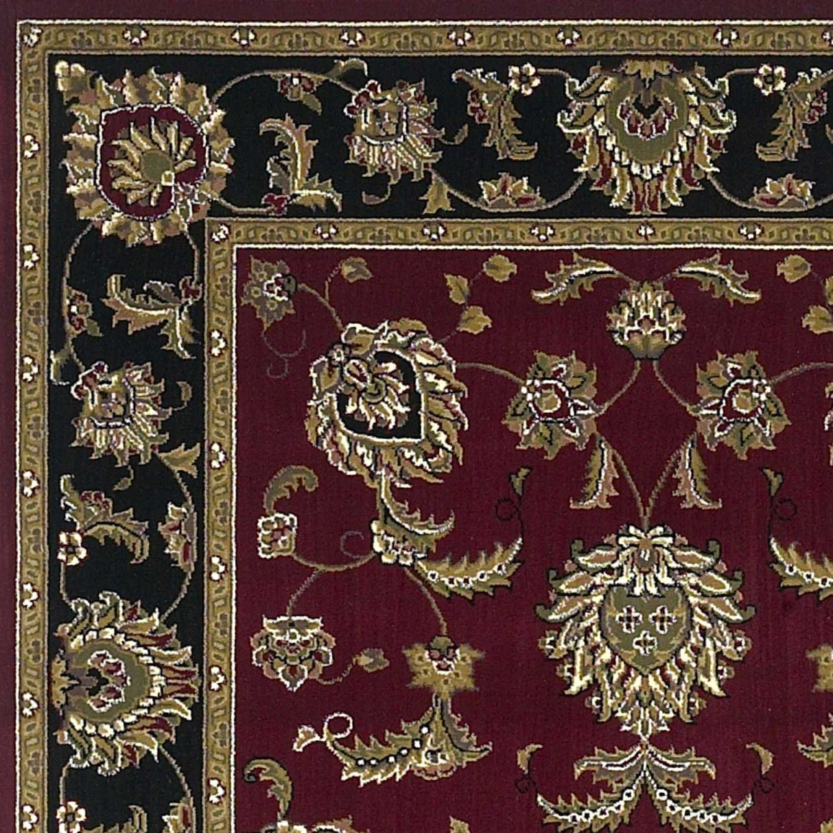 1' x 2' Red or Black Medieval Inspired Area Rug