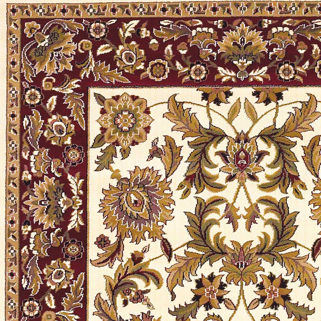 1' x 2' Ivory or Red Renaissance Inspired Area Rug