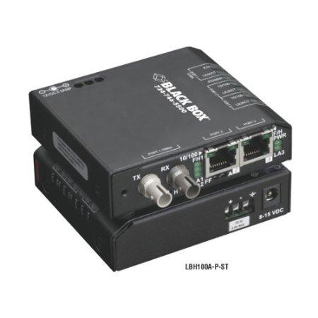 Black Box Fast Ethernet Extreme Temperature Switch(2)10-100-mbps Copper Rj45,(1)100-mbps S