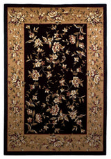 1' x 2' Polypropylene Black or Beige Area Rug