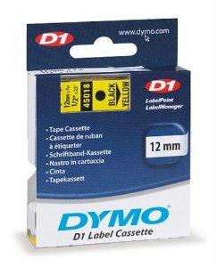 Dymo Black Print- Yellow Tape, 1-2 X 23