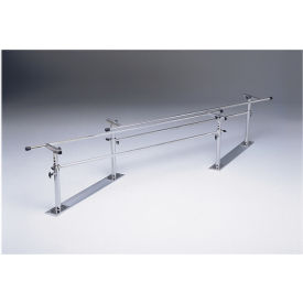 Steel Base Folding Parallel Bars, Height and Width Adjustable, 7' L