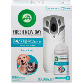 Air Wick® Pet Odor Neutralization Automatic Spray Starter Kit, White/Gray, Pack of 4