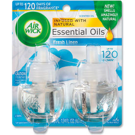 Air Wick® Scented Oil Twin Refill Pack, Fresh Linen, 0.67 oz. Capacity, Pack of 6