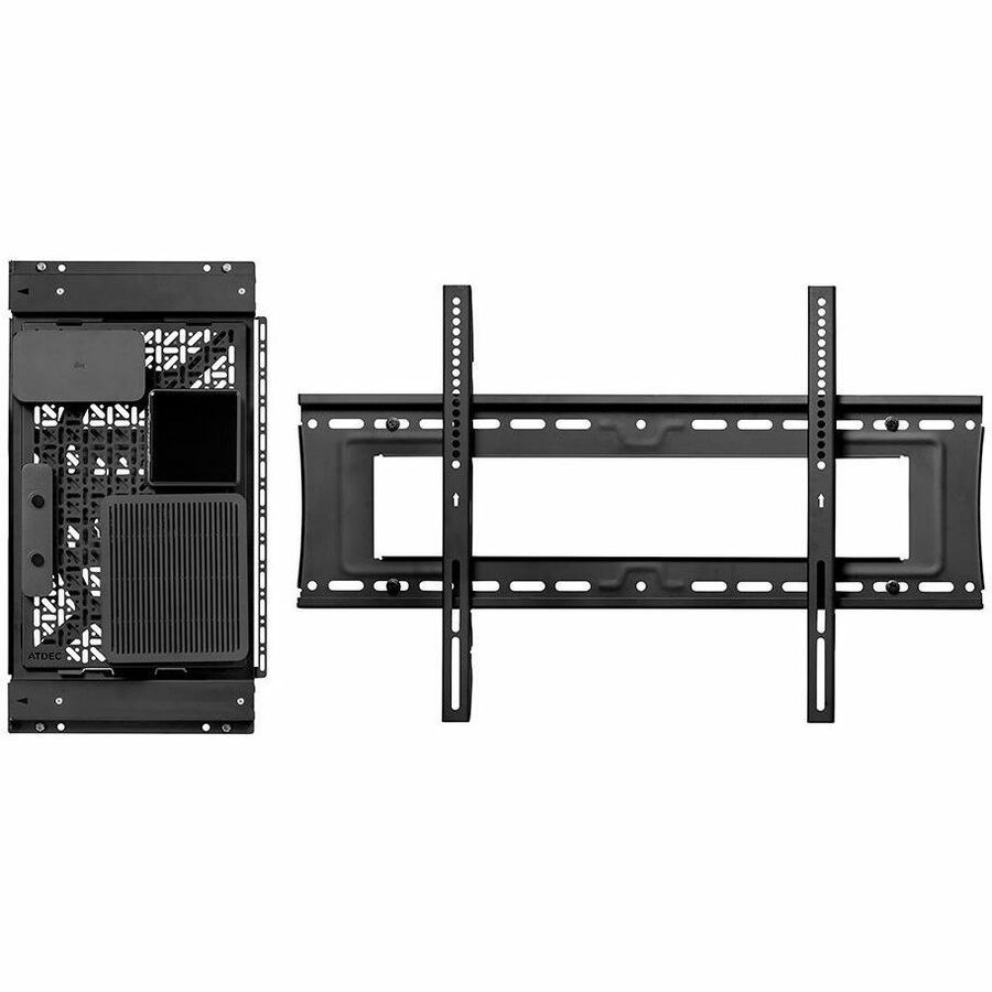 Atdec media storage sliding panel - Universal mounting hole pattern - For media and networking devices