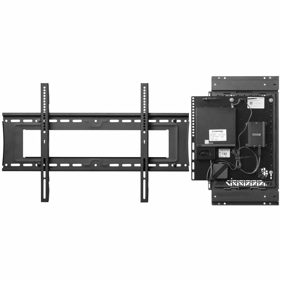 Atdec media storage sliding panel - Universal mounting hole pattern - For media and networking devices