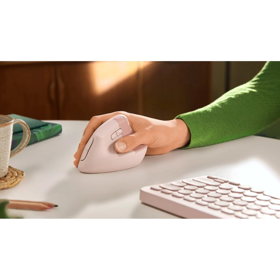 Logitech Lift Vertical Ergonomic Mouse (Rose)