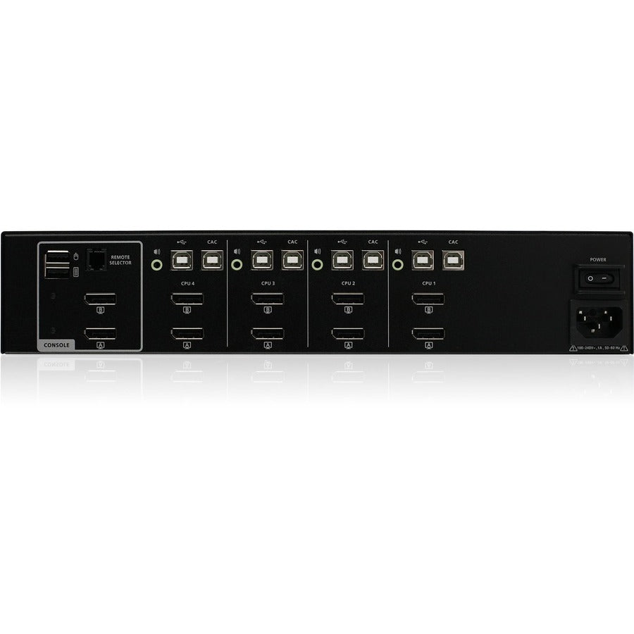 IOGEAR 4-Port Dual View DisplayPort/HDMI Secure KVM Switch w/Audio and CAC support