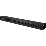 StarTech.com Vertical Cable Organizer with Finger Ducts - Vertical Cable Management Panel - Rack-Mount Cable Raceway - 0U - 3 ft.