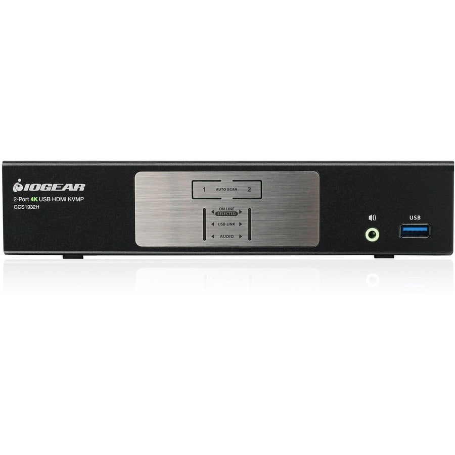 IOGEAR 2-Port 4K KVMP Switch with HDMI Connection, USB 3.0 Hub, and Audio (TAA)