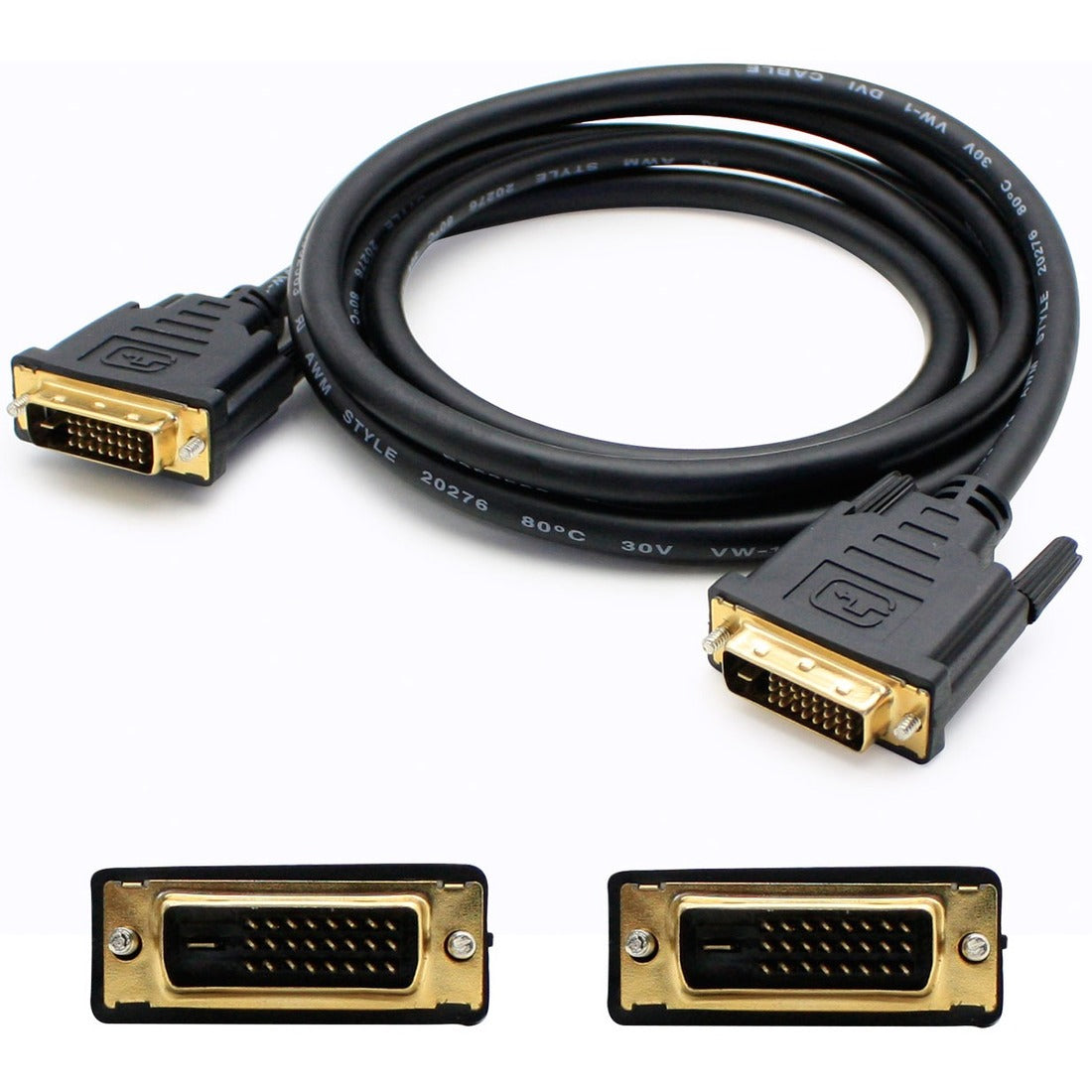 5PK 6ft HP DC198A Comp DVI-D Single Link (18+1 pin) Male to DVI-D Single Link (18+1 pin) Male Black Cables For Resolution Up to 1920x1200 (WUXGA)