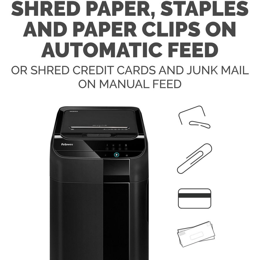 Fellowes® AutoMax 600M 2-in-1 Auto Feed Commercial Paper Shredder with Micro-Cut