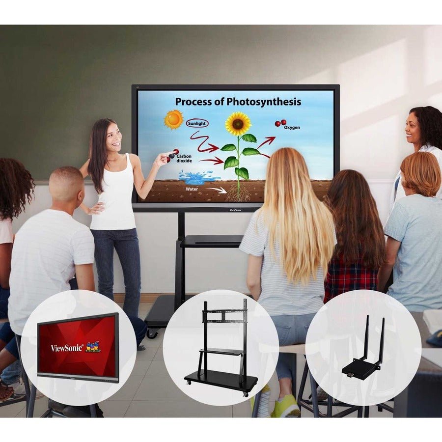 ViewSonic IFP6550-E2 - 65" ViewBoard 4K Ultra HD Interactive Flat Panel Bundle