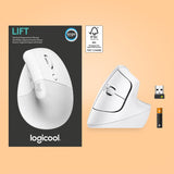 Logitech Lift Vertical Ergonomic Mouse (Off-white)
