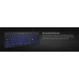 Adesso Large Print Illuminated Desktop Keyboard