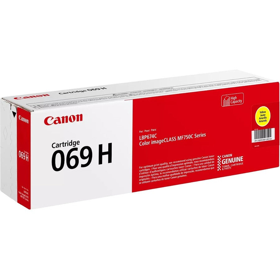 Canon 069 Original High Yield Laser Toner Cartridge - Yellow - 1 Pack