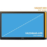 ViewSonic VA2447-MHJ 24 Inch Full HD 1080p Monitor with Advanced Ergonomics, Ultra-Thin Bezel, AMD FreeSync, 75Hz, Eye Care, and HDMI, VGA Inputs for Home and Office
