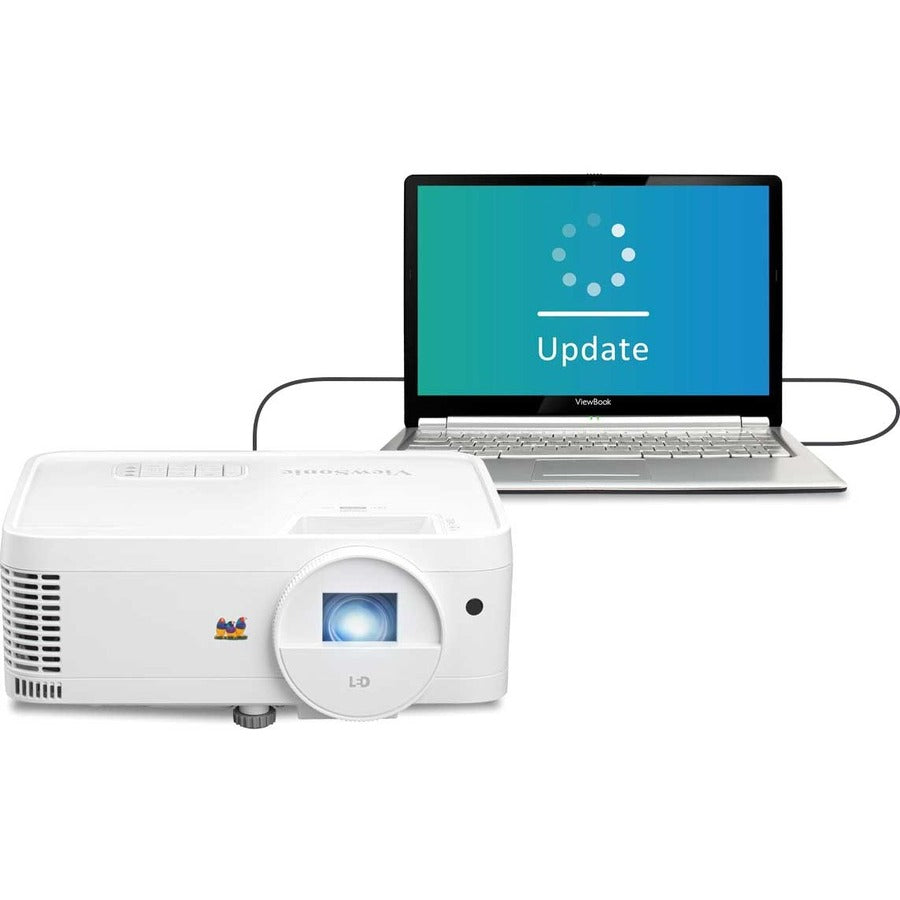 ViewSonic LS500WH 3000 Lumens WXGA LED Projector, Auto Power Off, 360-Degree Orientation for Business and Education