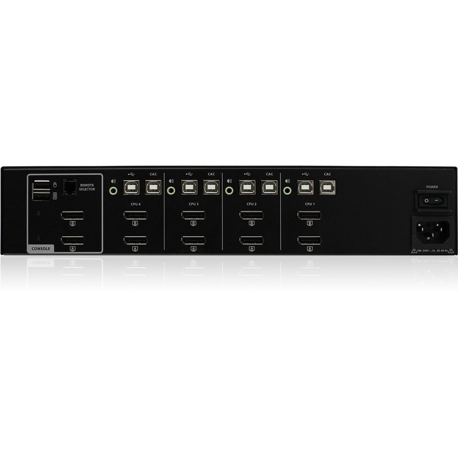 IOGEAR 4-Port Dual View DisplayPort Secure KVM Switch w/Audio and CAC Support