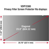ViewSonic VP-PF-3400 - Privacy Filter Screen Protector Clear, Black