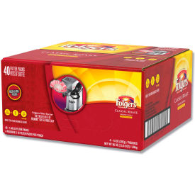 Folgers® Coffee Filter Packs, Classic Roast, 1.4 oz Pack, 40/Carton