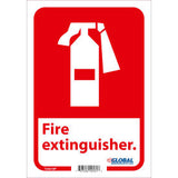 Global Industrial™ Fire Extinguisher Sign 10x7 Pressure Sensitive Vinyl