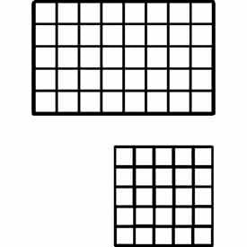 10"L X 10"W Epoxy Coated Grid Cubbies - Black