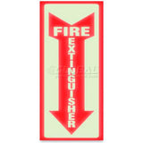 U.S. Stamp & Sign Glow In The Dark "Fire Extinguisher" Sign 4793 4" X 13" Red/White