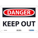 Global Industrial™ Danger Keep Out 7x10 Aluminum