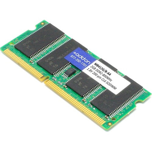 AddOn AA800D2S6/2G x1 Apple Computer MB412G/B Compatible 2GB DDR2-800MHz Unbuffered Dual Rank 1.8V 200-pin CL6 SODIMM