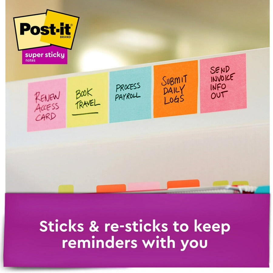 Post-it® Super Sticky Notes - Supernova Neons Color Collection