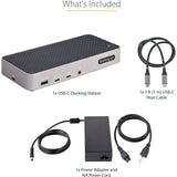 StarTech.com USB-C Triple Monitor Docking Station - Triple 4K HDMI/DP USB-C Dock - 5x USB Hub - GbE - 100W PD - Universal / Multi Monitor