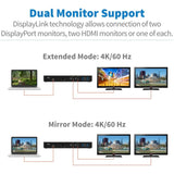 Tripp Lite USB-C Dock Dual Display 5K 60 Hz DP 4K 60 Hz HDMI USB 3.2 Gen 1 USB-A/C Hub GbE 85W PD Charging