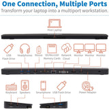 Tripp Lite USB-C Dock Triple Display 4K HDMI & DP VGA USB 3.2 Gen 1 USB-A/C Hub GbE 100W PD Charging